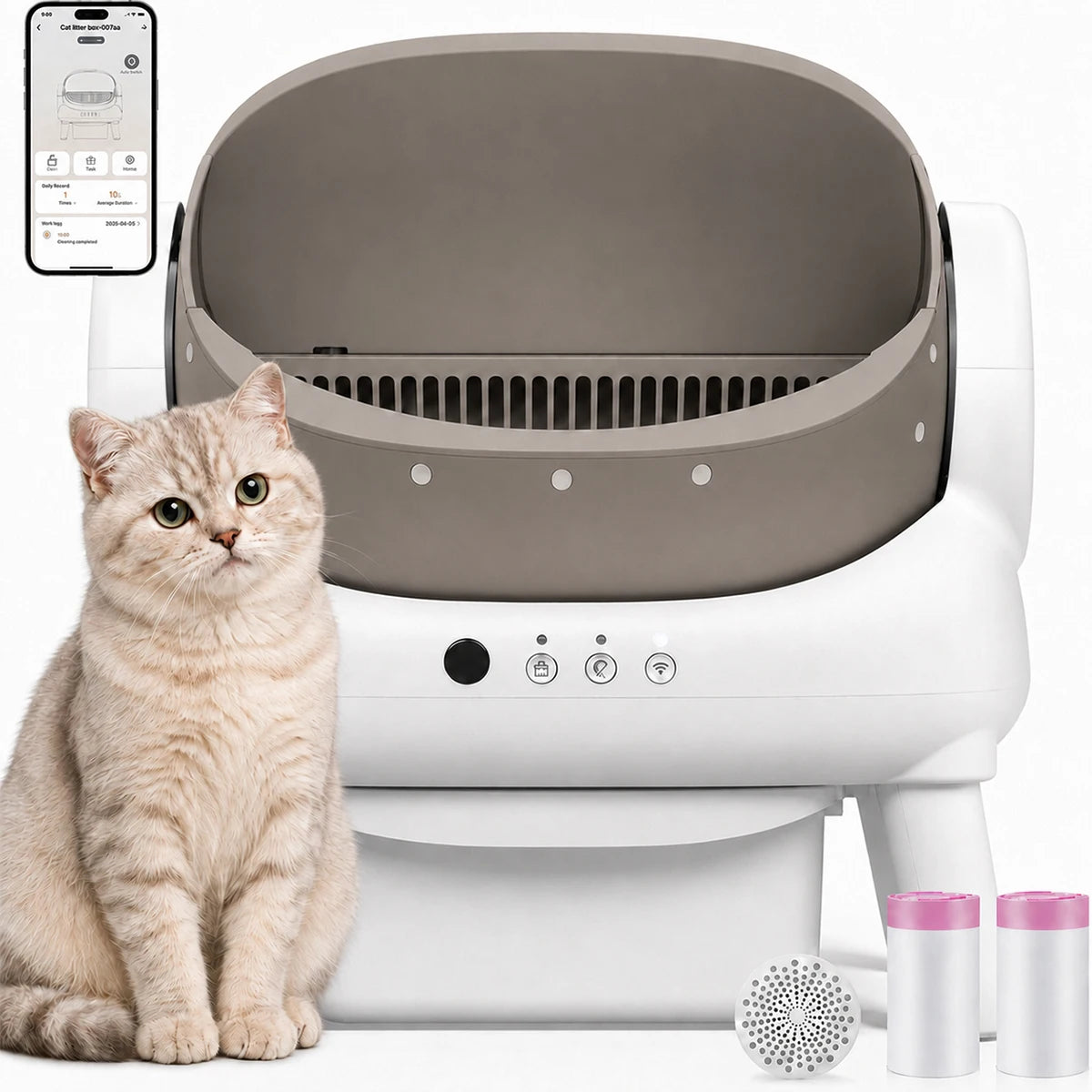 Automatic Rotary Self Cleaning Cat Litter Box With Wifi