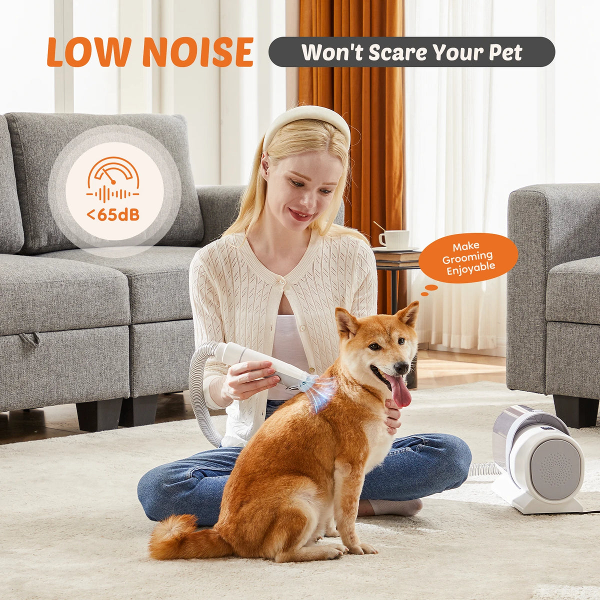 Professional Cordless Pet Grooming Vacuum Clipper Kit