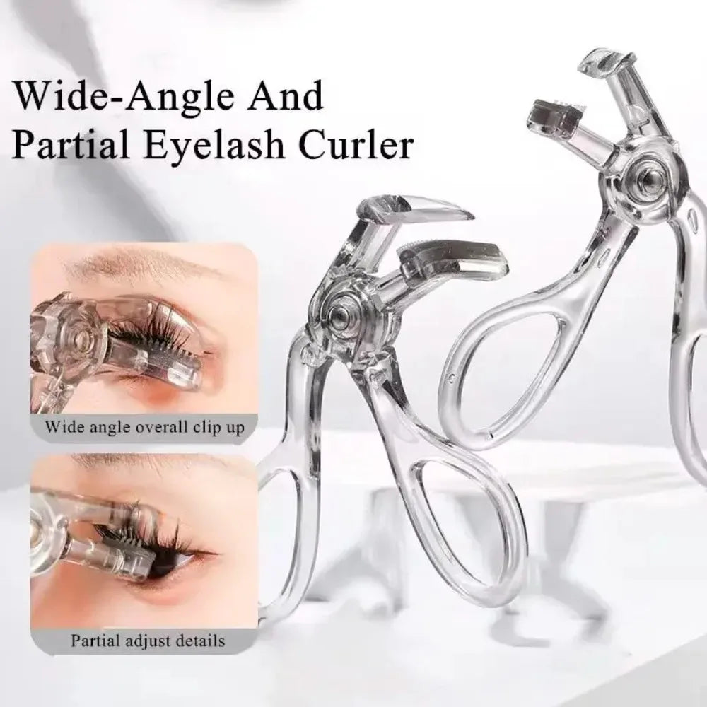 Dual Eyelash Curler Featuring Wide And Partial Clips With Comb