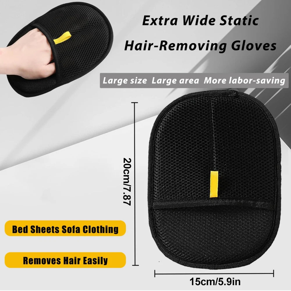 Portable Double Sided Pet Hair Remover Gloves For Clothes