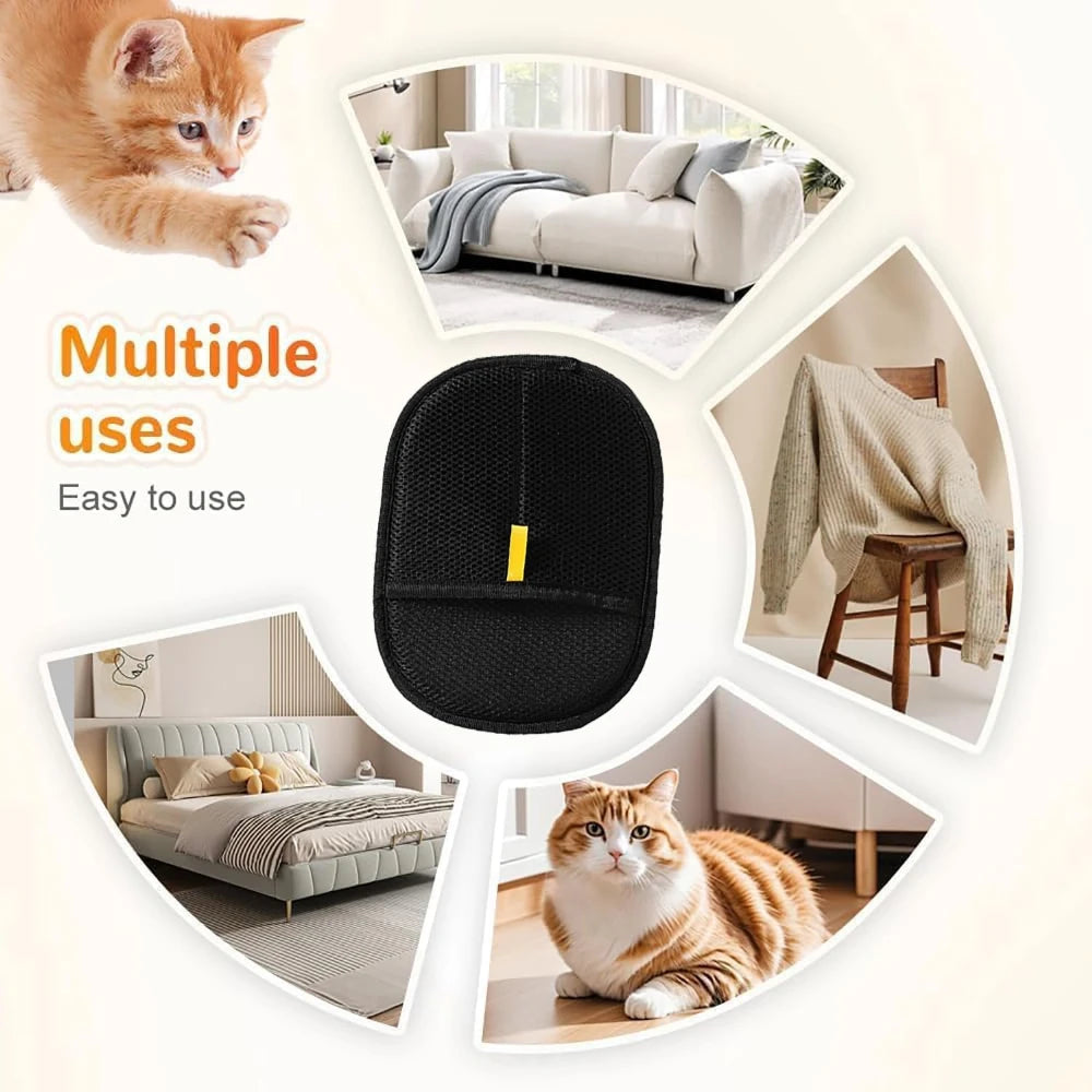 Portable Double Sided Pet Hair Remover Gloves For Clothes